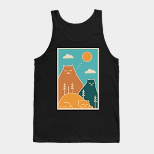 Cats nature mountains Tank Top